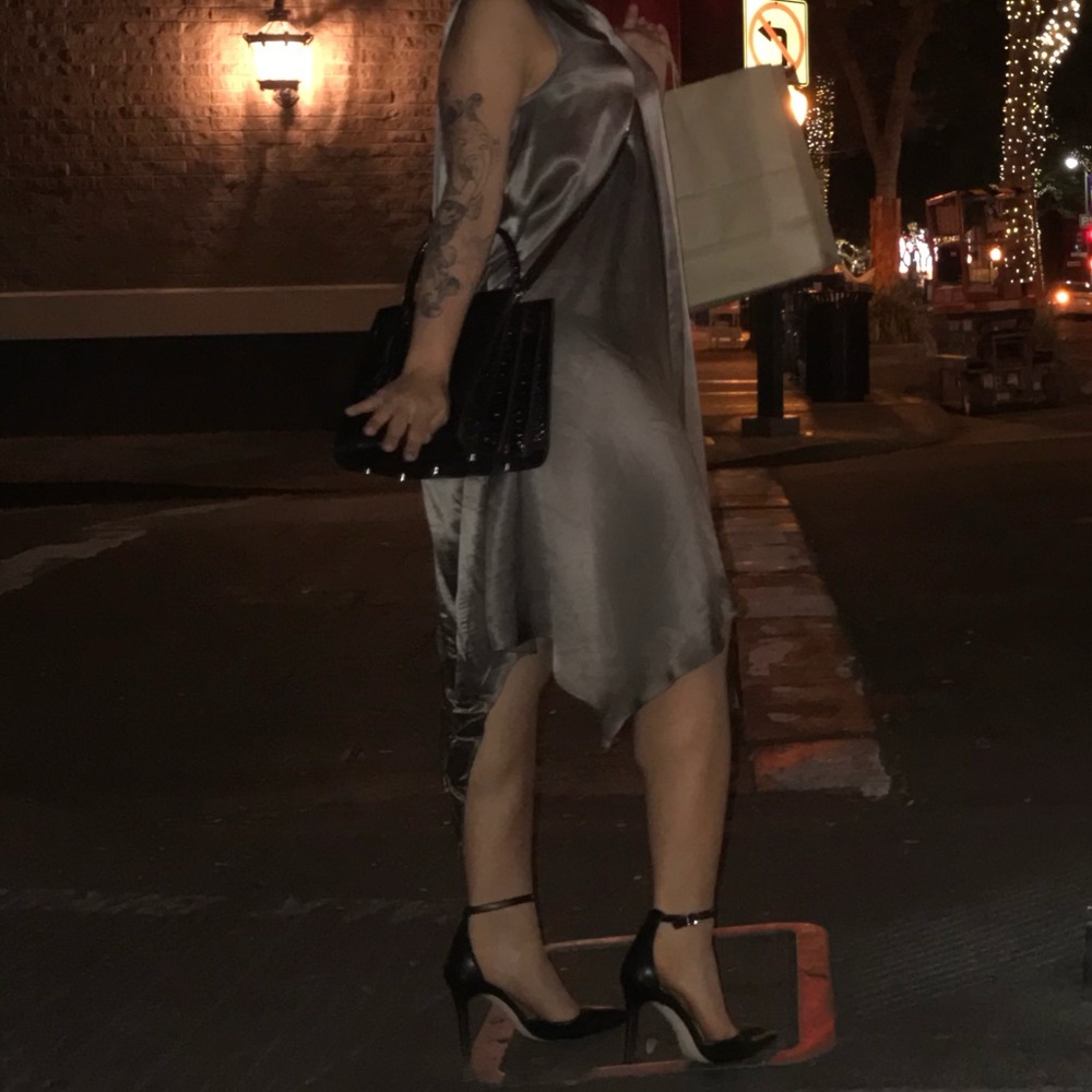 AllSaints Satin Midi Dress